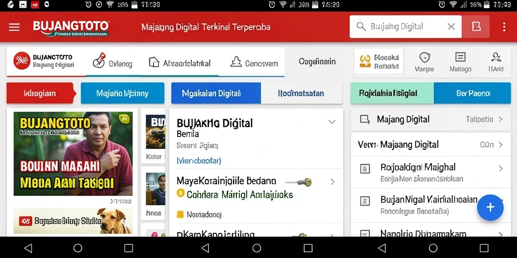 Tampilan antarmuka BUJANGTOTO dengan fitur Majalah Digital.