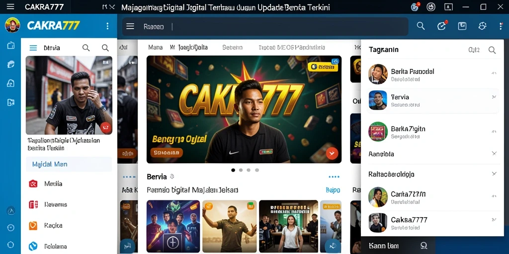 Tampilan antarmuka CAKRA777 yang menarik dan informatif.