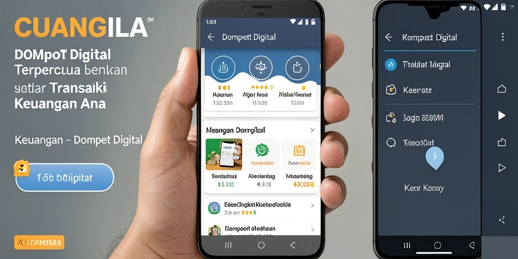 Antarmuka CUANGILA yang sederhana dan fungsional untuk transaksi keuangan.