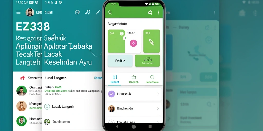 Antarmuka EZ338 menampilkan fungsi lacak langkah dengan jelas dan menarik.
