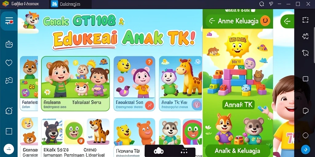 Antarmuka GT108 yang menarik dan interaktif untuk anak-anak.