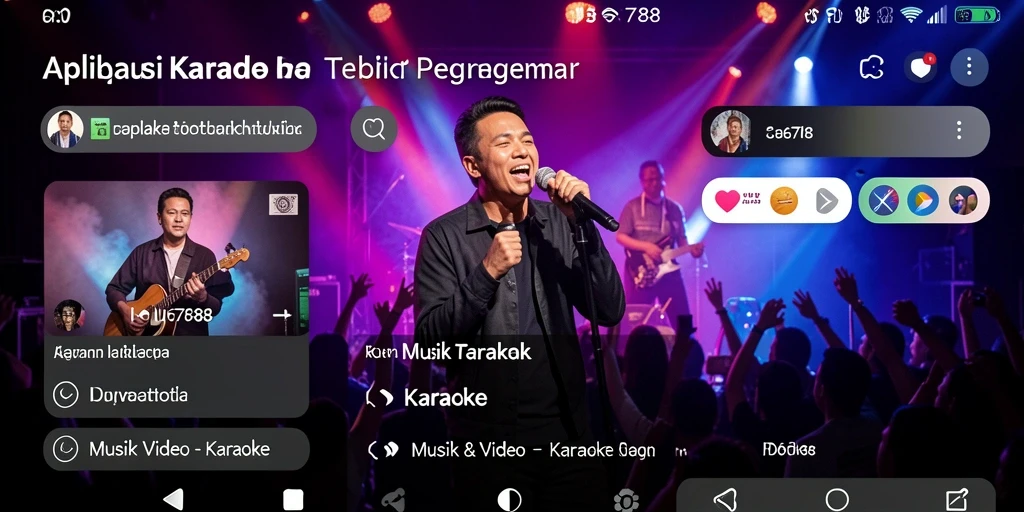 Tampilan antarmuka aplikasi Karaoke ID6788 yang menarik dan user-friendly.