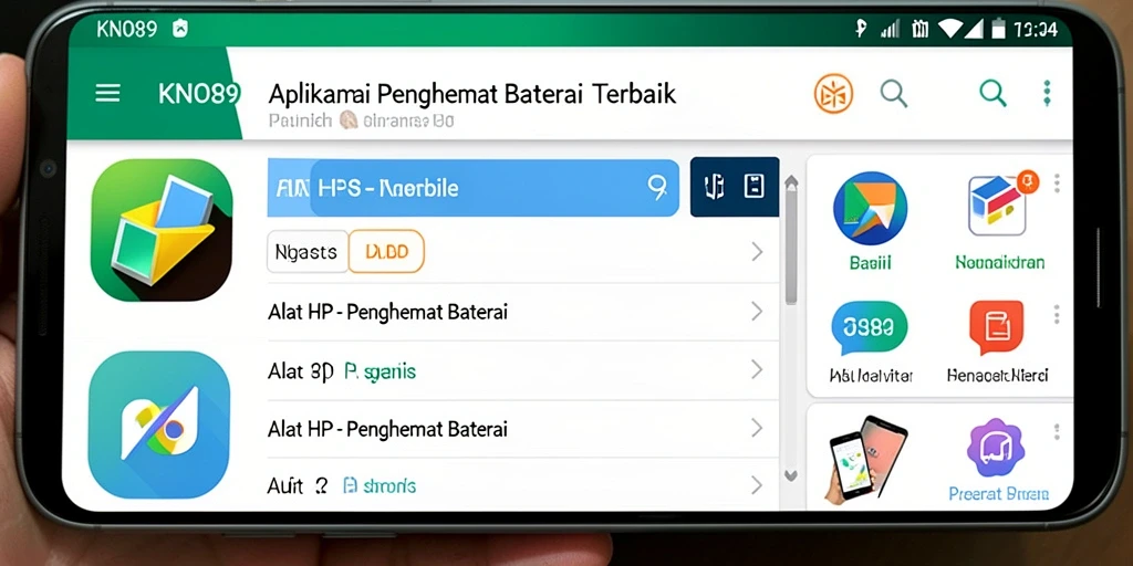 Antarmuka KNO89 yang intuitif untuk penghematan baterai.