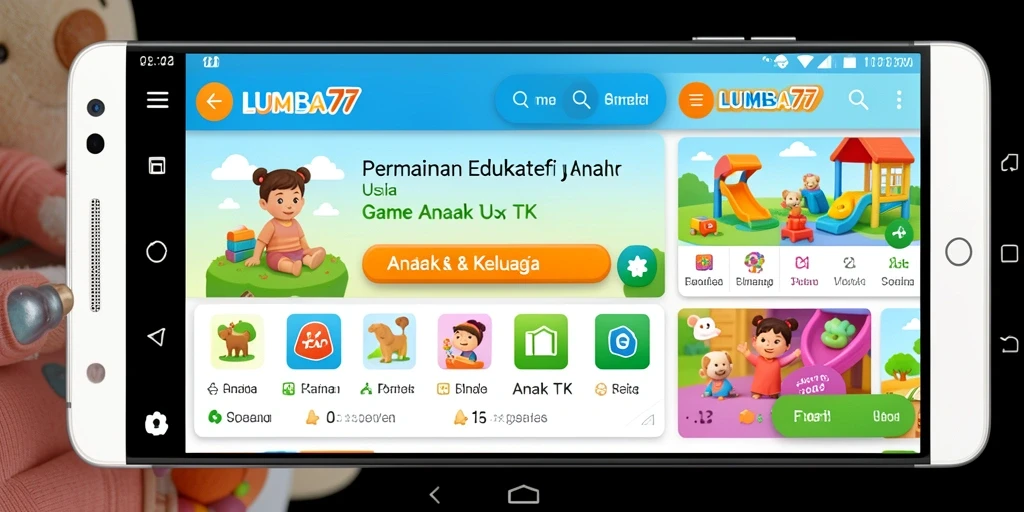 Antarmuka LUMBA77 yang menarik dan ramah anak.