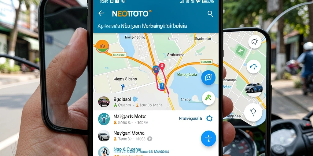 Antarmuka NEOTOTO yang intuitif untuk navigasi motor.