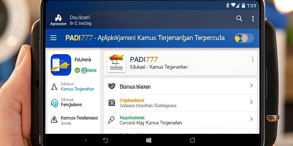 Tampilan antarmuka pengguna yang bersih dan intuitif dari PADI777.