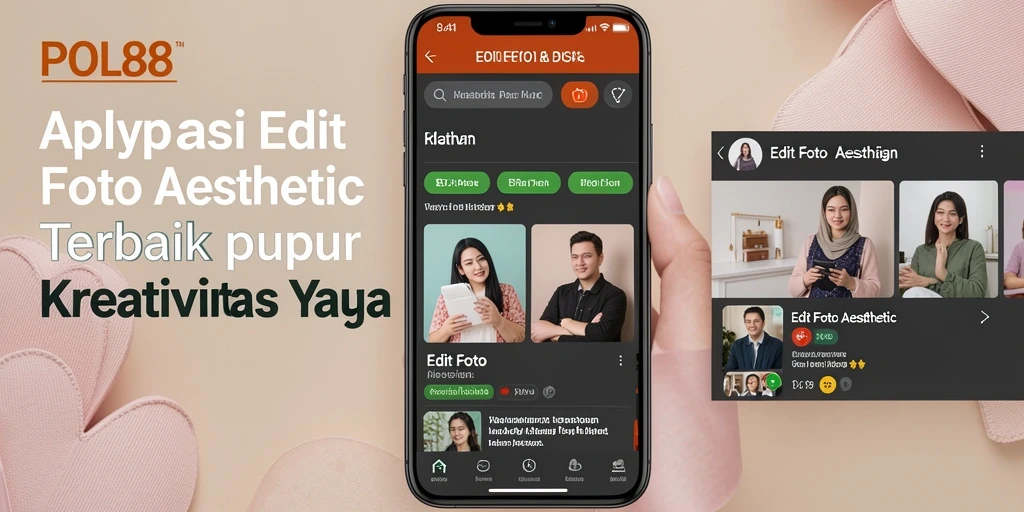 Antarmuka aplikasi POL88 yang menarik untuk edit foto aesthetic.