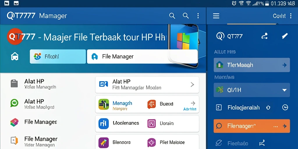 Tampilan antarmuka QT777 yang sederhana dan fungsional.
