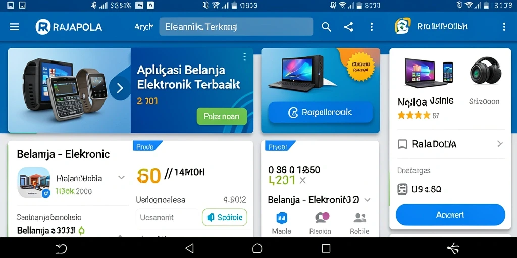 Antarmuka RAJAPOLA yang sederhana dan fungsional untuk belanja elektronik.