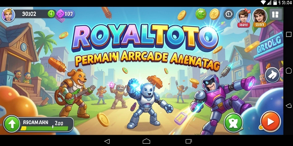 Antarmuka permainan ROYALTOTO yang menampilkan tantangan Arcade.