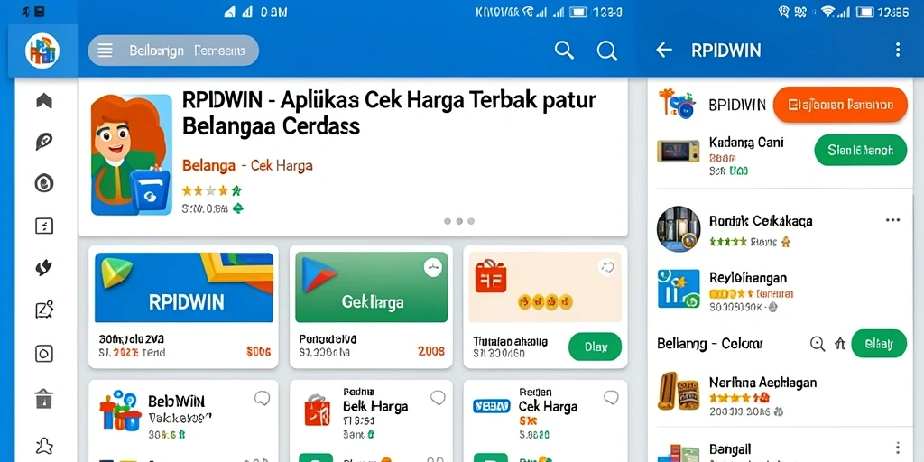 Tampilan antarmuka pengguna RPIDWIN untuk cek harga produk.