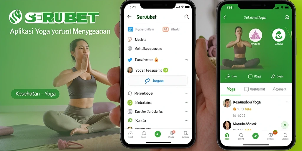 Screenshot aplikasi SERUBET menampilkan antarmuka intuitif untuk praktik Yoga.